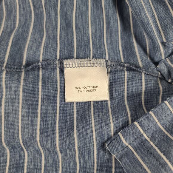 Peter Millar Crown Blue White  Performance Polo Golf Shirt XL - Picture 5 of 5